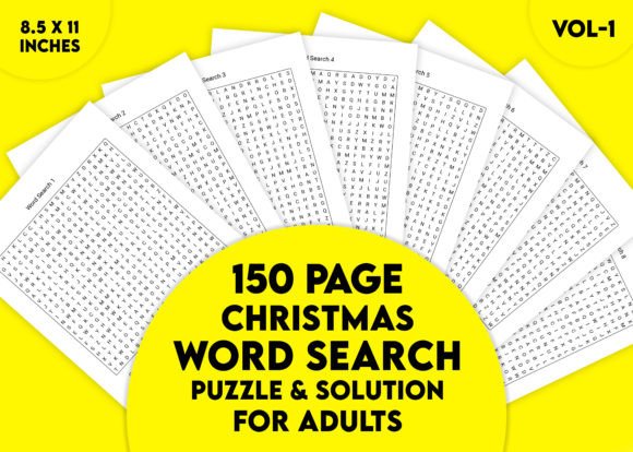 150 Christmas Word Search Puzzle Vol-1: A Practical Tool for Holiday Focus