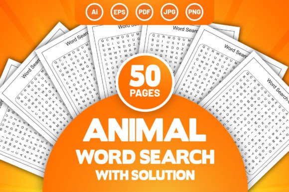 Animal Word Search Puzzle for KDP Creators
