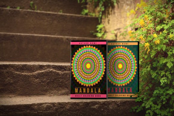 Colorful Mandala Coloring Book Cover KDP