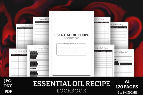 Essential Oil Recipe Logbook Graphice
