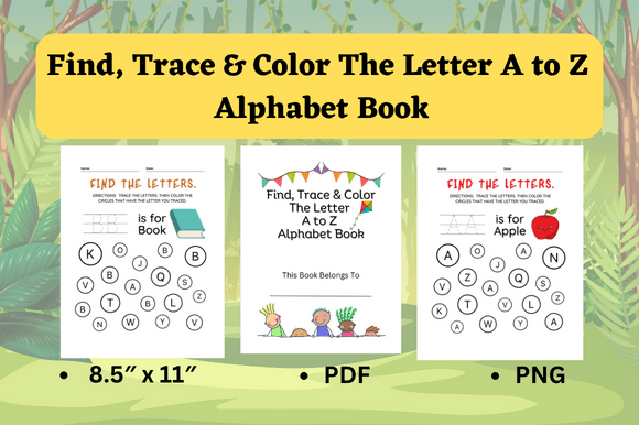 Find, Trace, and Color the Letters A to Z: An Educational Tool for Kids