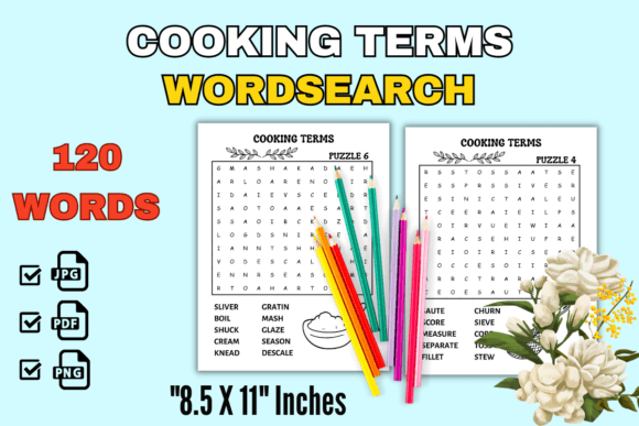 The 120 Cooking Terms Wordsearch: A Fresh Way to Season Your Kitchen Skills