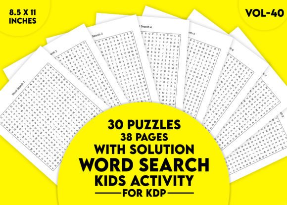 Word Search Kids Activity for KDP Vol-40: A Practical Resource for Publishers, Educators, and Content Creators