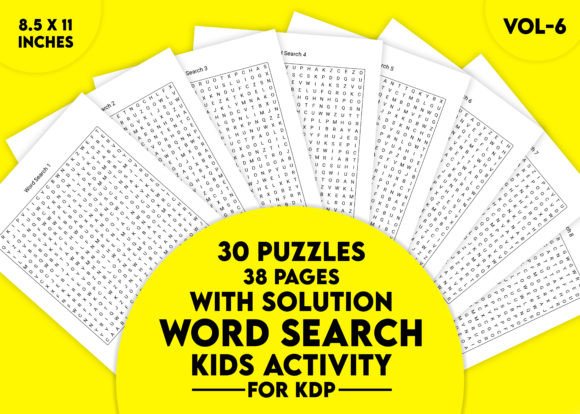 Word Search Kids Activity for KDP Vol-6: A Practical Guide for Parents and Educators